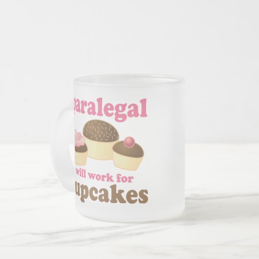 Cupcake Paralegal Matglas Koffiemok (Voorkant links)