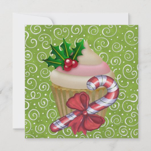 Cupcake - partijuitnodiging - SRF Kaart (Voorkant)