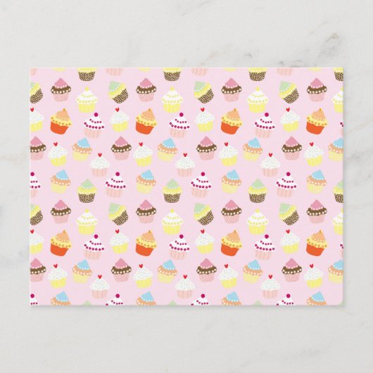 Cupcake Party Briefkaart (Voorkant)