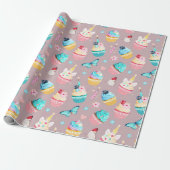 Cupcake Party Cadeaupapier (Uitgerold)