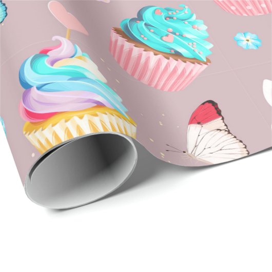 Cupcake Party Cadeaupapier (Rol Hoek)