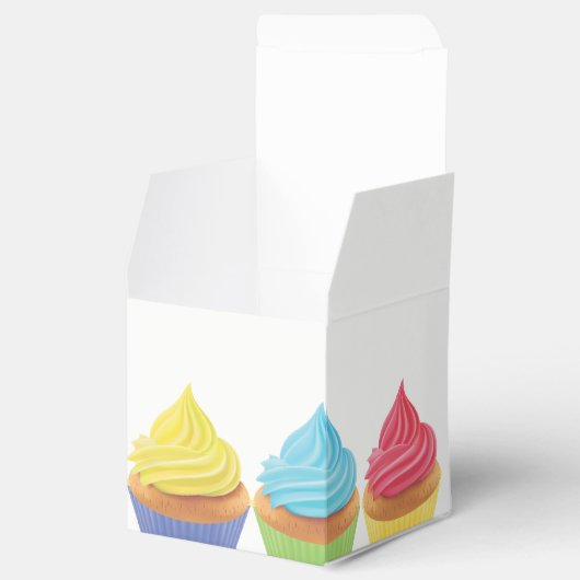 Cupcake Party Favor Box Bedankdoosjes (Geopend)