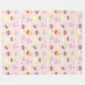 Cupcake Party Fleece Blanket Deken (Voorkant (Horizontaal))