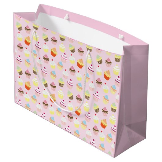 Cupcake Party Gift Bags Groot Cadeauzakje (Achterkant Gekanteld)