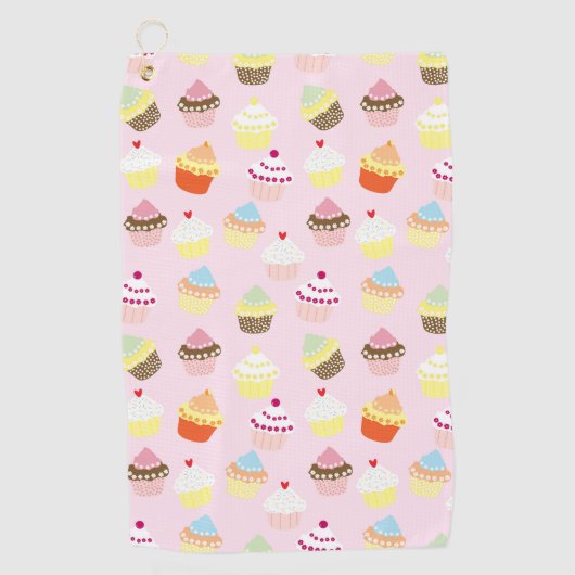 Cupcake Party Golf Towel Golfhanddoek (Voorkant)