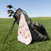 Cupcake Party Golf Towel Golfhanddoek (Groen)