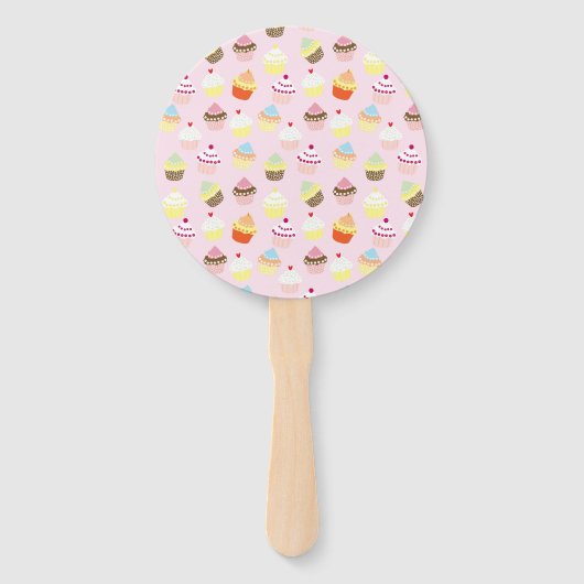 Cupcake Party Hand Fans Handwaaier (Achterkant)
