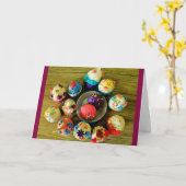 Cupcake Party Kaart (Gele Bloem)