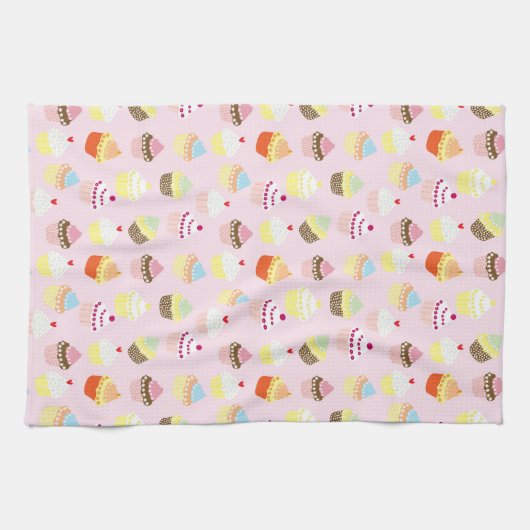 Cupcake Party Kitchen Towel Theedoek (Horizontaal)
