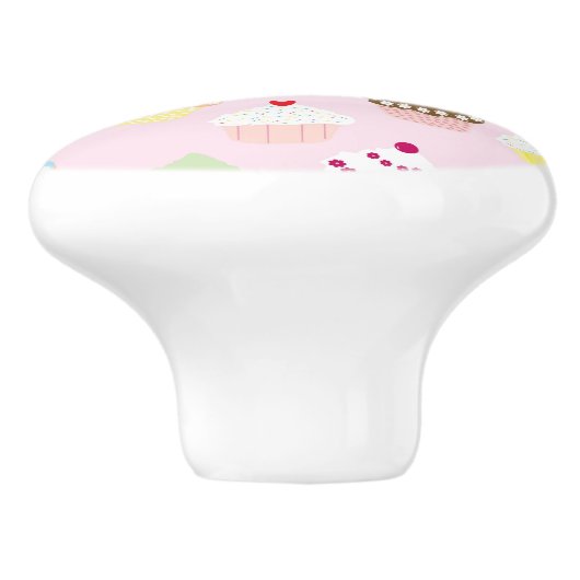 Cupcake Party Knob Keramische Knop (Zijkant)