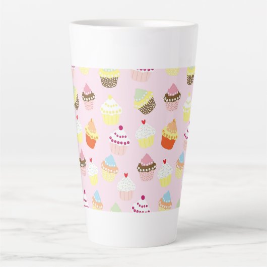 Cupcake Party Latte Mok (Voorkant)