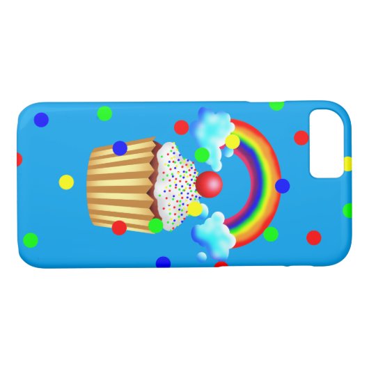 Cupcake party met regenboog en springen Case-Mate iPhone case (Achterkant (Horizontaal))