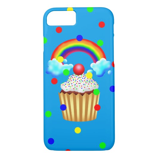 Cupcake party met regenboog en springen Case-Mate iPhone case (Achterkant)