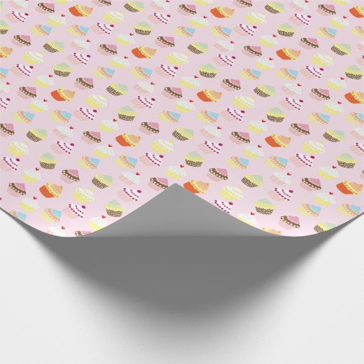 Cupcake Party-oppakpapier Cadeaupapier (Hoek)