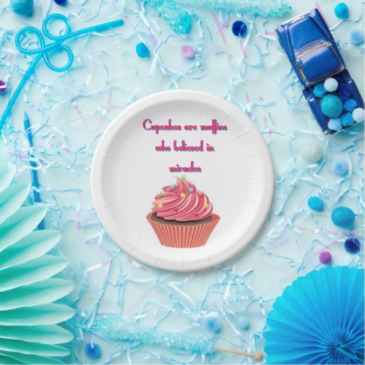 Cupcake Party Papier Borden 7" Papieren Bordje (Feest)