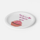 Cupcake Party Papier Borden 7" Papieren Bordje (Gekanteld)