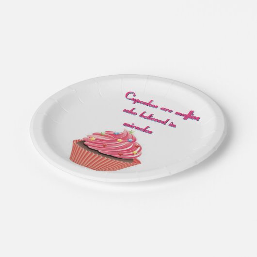 Cupcake Party Papier Borden 7" Papieren Bordje (Gekanteld)