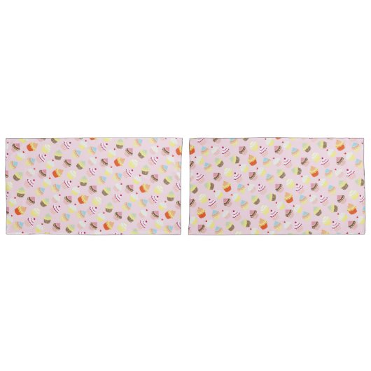 Cupcake Party Pillowcases Kussensloop (Voorkant-Set)