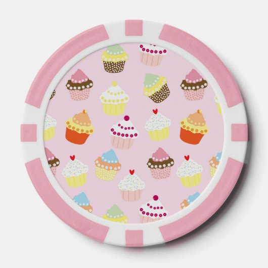 Cupcake Party Poker Chips (Voorkant)