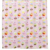 Cupcake Party Shower Curtain Douchegordijn (Voorkant)