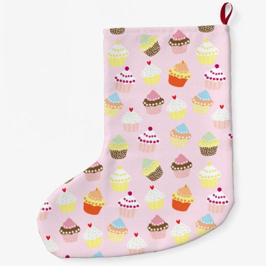 Cupcake Party Stocking Grote Kerstsok (Achterkant)