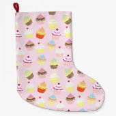Cupcake Party Stocking Grote Kerstsok (Voorkant)