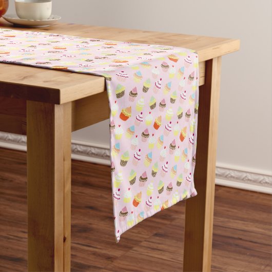 Cupcake Party Table Runner Lange Tafelloper (Voorbeeld)