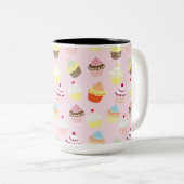 Cupcake Party Tweekleurige Koffiemok (Voorkant rechts)