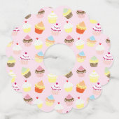 Cupcake Party Wine-Labels Wijnglaslabel (Voorkant)