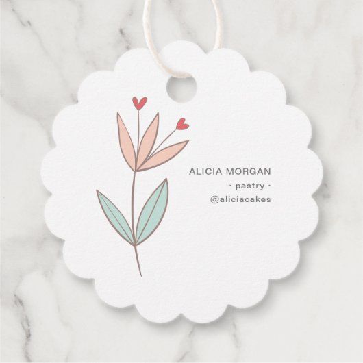 Cupcake pastel floral homemade Product Labels (Achterkant)