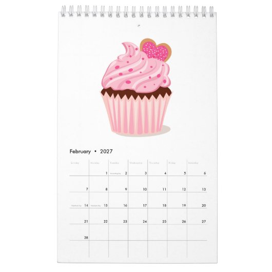 Cupcake Pastry Calendar Kalender (Feb 2027)