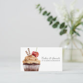 Cupcake Pastry Chef Bakery Visitekaartje (Staand voorkant)
