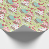 Cupcake-patroon Cadeaupapier (Hoek)