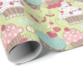 Cupcake-patroon Cadeaupapier (Rol Hoek)