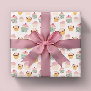 Cupcake-patroon Cadeaupapier