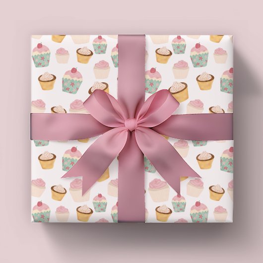 Cupcake-patroon Cadeaupapier