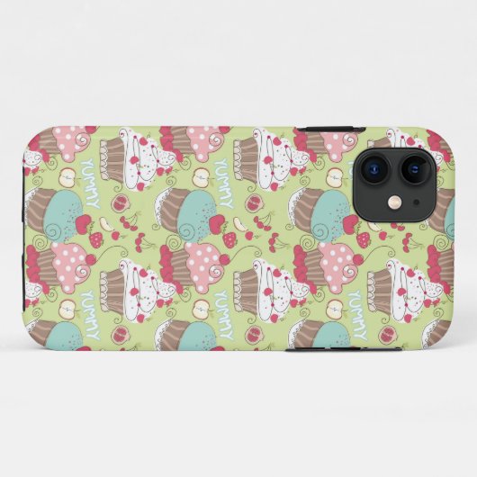 Cupcake-patroon Case-Mate iPhone Case (Achterkant (horizontaal))