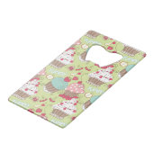 Cupcake-patroon Creditkaart Flessenopener (Voorkant Gekanteld)