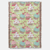 Cupcake-patroon Deken (Voorkant Verticaal)
