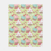 Cupcake-patroon Fleece Deken (Voorkant)