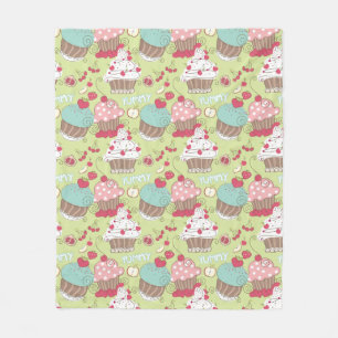 Cupcake-patroon Fleece Deken