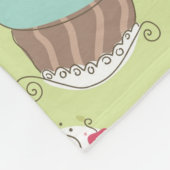 Cupcake-patroon Fleece Deken (Hoek)