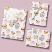 Cupcake-patroon Inpakpapier Vel