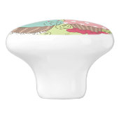 Cupcake-patroon Keramische Knop (Zijkant)
