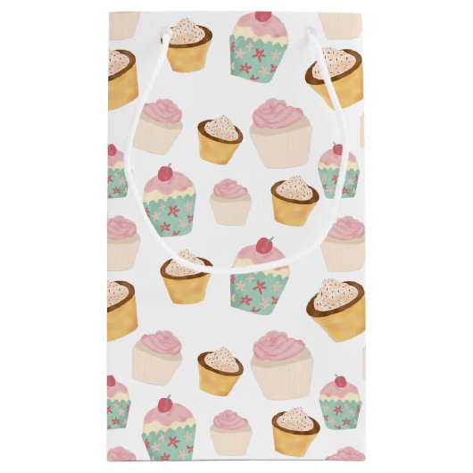 Cupcake Patroon Klein Cadeauzakje (Achterkant)