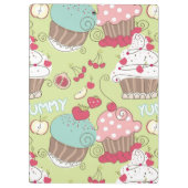 Cupcake-patroon Klembord (Achterkant)