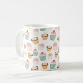 Cupcake-patroon Koffiemok (Voorkant links)