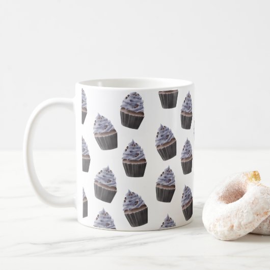 Cupcake-patroon Koffiemok (Met donut)