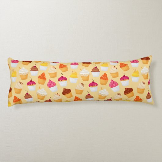 Cupcake-patroon Lichaamskussen (Achterkant)