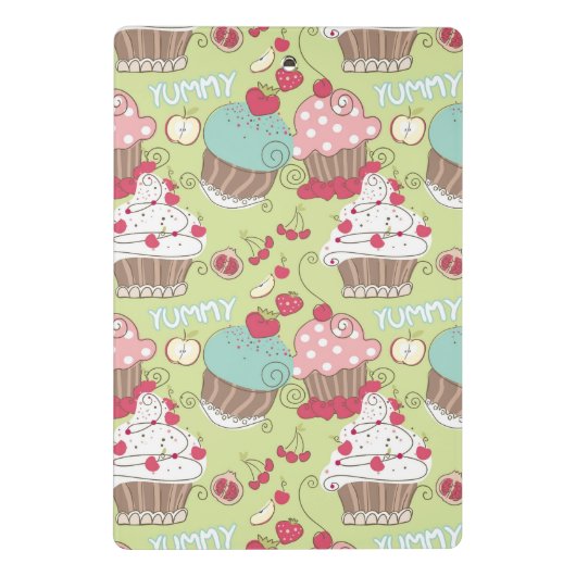 Cupcake-patroon Mini Klembord (Achterkant)
